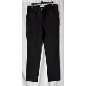 NWT Talbots Womens Black Straight Stretch Casual Pants Slacks Trousers Size 8